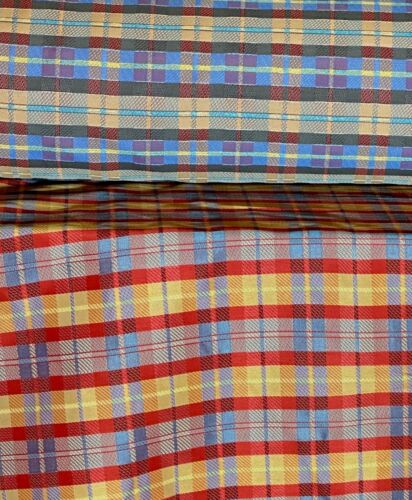 MULTICOLOR PLAID SQUARES DRAPERY UPHOLSTERY WOVEN FABRIC 58" WIDE BY THE YARD - Picture 7 of 7