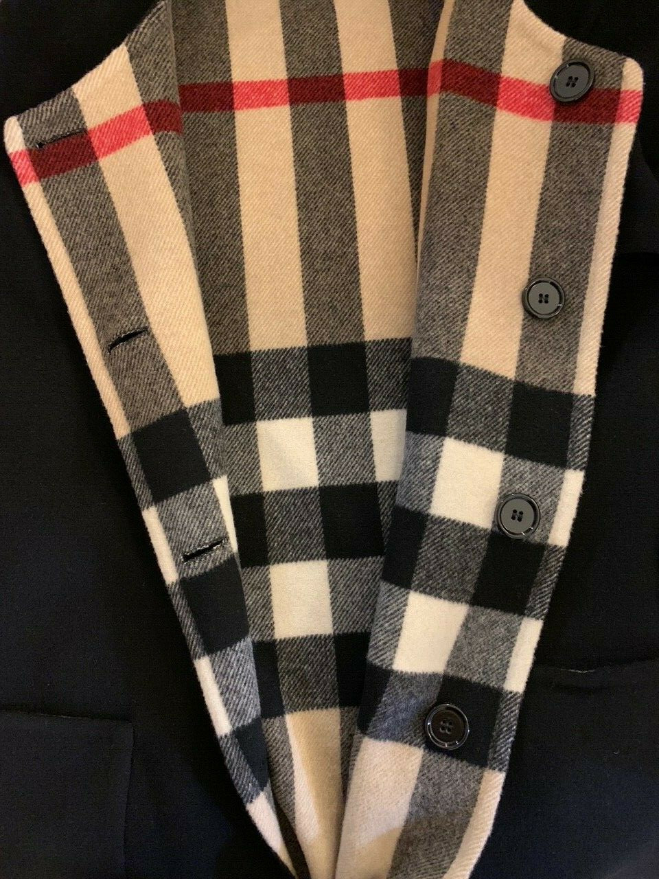 Burberry Women Tisbury Exploded Check Reversible Wool Coat, Black, Size 8, NWT!! image 10
