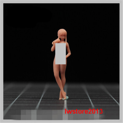 Unpainted 1:64 Yor Forger Naked Girl Scene Props Figure Model Fit Car