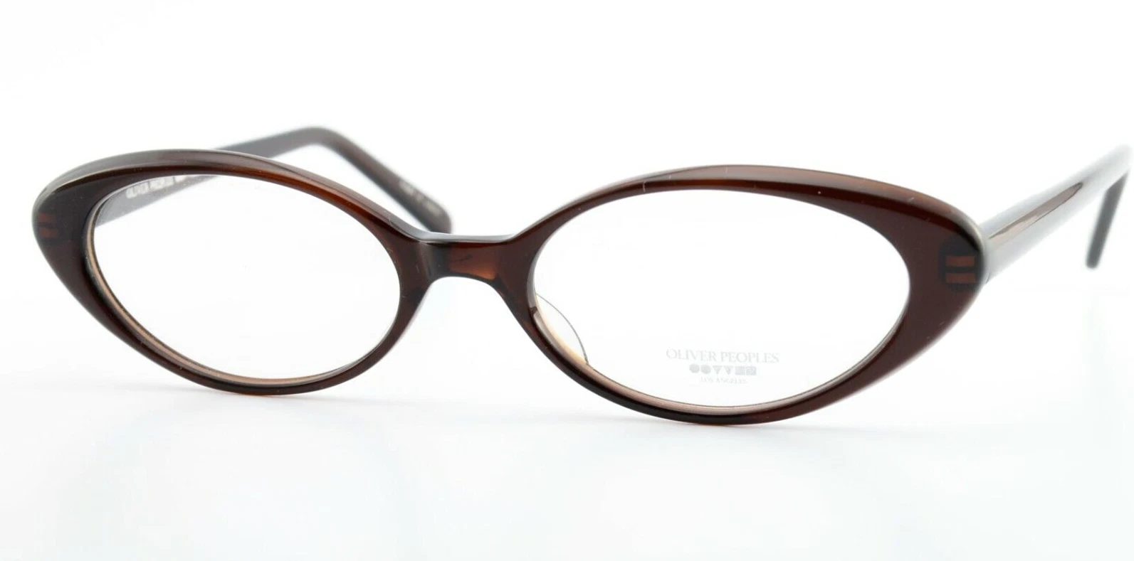 Oliver Peoples L.A.Glasses Frame Sixi ESP Oval Brown 48 18 Japan c1999 IN