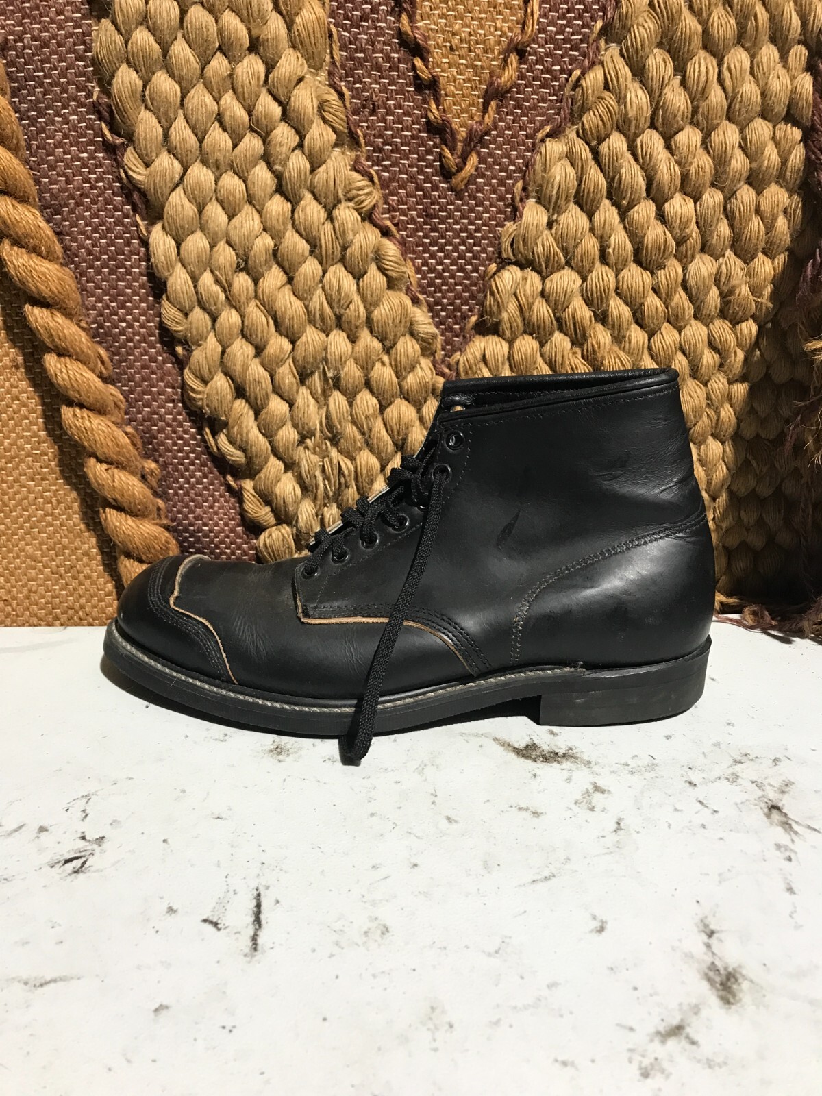 Vintage 1961 Military Cap Toe Ankle Boots Size 9.5E (Slipknot BF Goodrich)