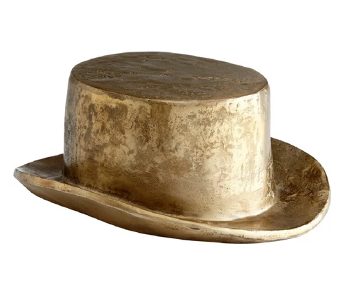 Top Hat Monopoly Game Token Figurine Aged Brass Finish Iron Figurine Statue  - Picture 1 of 4