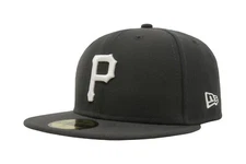 New Era 59Fifty Basic Cap Men Boys Pittsburgh Pirates Gray Charcoal Fitted Hat