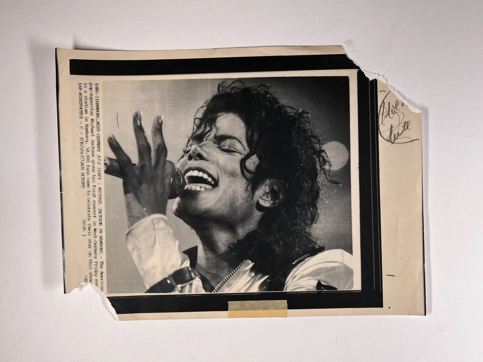Michael Jackson Photo Original Black And White Press Promotion 2nd July 1988 - 画像1/12