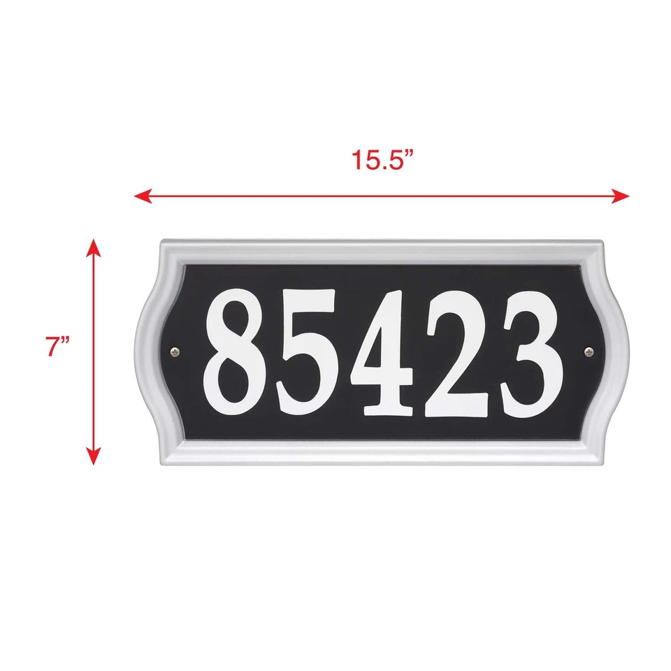 14341 Nite Bright Ashland Reflective Address Numbers Sign Black/Silver - Image 3 of 4