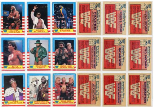 1987 O-PEE-CHEE OPC WWF WRESTLING COMPLETE (75 CARDS) SET *BRET HITMAN HART RC* - Picture 3 of 10