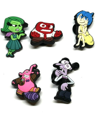 Inside Out Disney shoe charms for crocs Set of 5 Emotions Set E