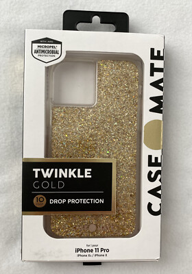 Case Mate Twinkle Gold Case for Apple iPhone 11 Pro-Xs/X NEW NIB