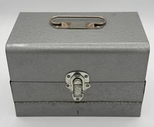 Vintage Eagle Lock Metal Storage Box for 8mm/Super8 Film Reels-Excellent Condit
