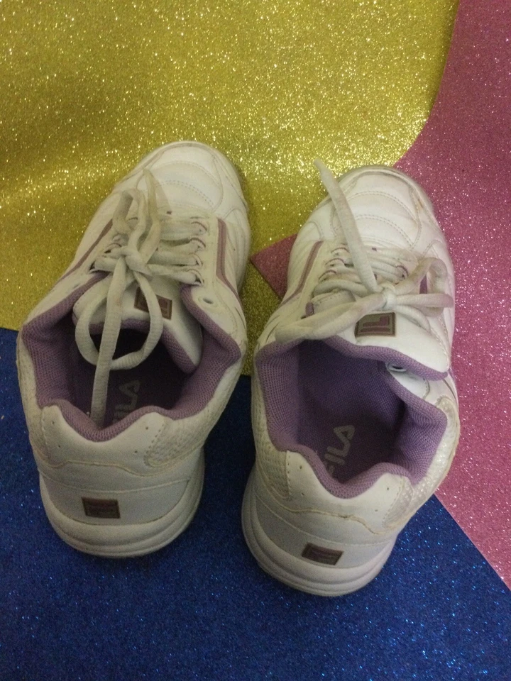 FILA❤️SNEAKERS IN PELLE BIANCA E LILLA N 37 🌸🌺☃️⛄️ - Immagine 4 di 4