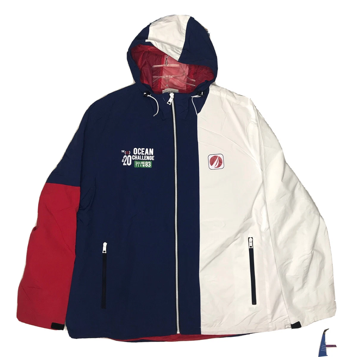 NEW Nautica Jacket Mens 2XLT Windbreaker Full Zip Lightweight Sailing  Hooded NWT | eBay