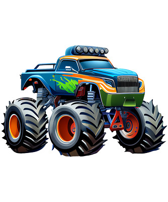 Autoaufkleber Sticker Monstertruck Aufkleber 9X9 cm