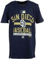 Majestic Jugend San Diego Padres Auf Filed Team KurzäRmlig Hemd, Marine, Groß