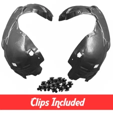 Driver & Passenger Side Fender Liner Set w/ Clips For 2008-2014 Dodge Challenger