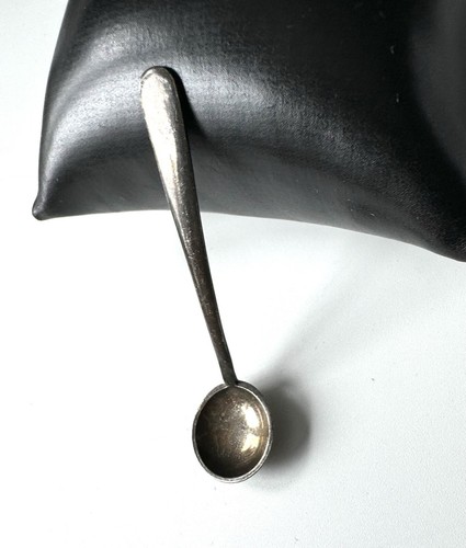 Antigua cuchara pequeña de plata plata auténtica, probada, aprox. 6,8 cm para sal saliere... - Imagen 14 de 18
