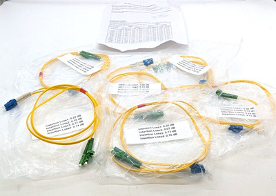 Lot of 6 PLUS CORNERING- 2MM SM G657A BIF Fiber Optic OFN FT4 007429M