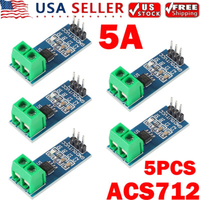 5X New-Design ACS712 5A Current Sensor Current Detect Range Module For
