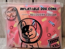 Supet Inflatable Dog Cone Collar Alternative After Surgery Neck Donut NEW XXL
