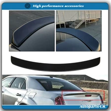 Unpainted Black Base Trunk Lip Spoiler Rear Wing For Chrysler 300C 2011-2019