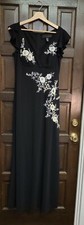 JS Boutique Size 8 Black Beaded Formal Prom Pageant Gown Ret.$350