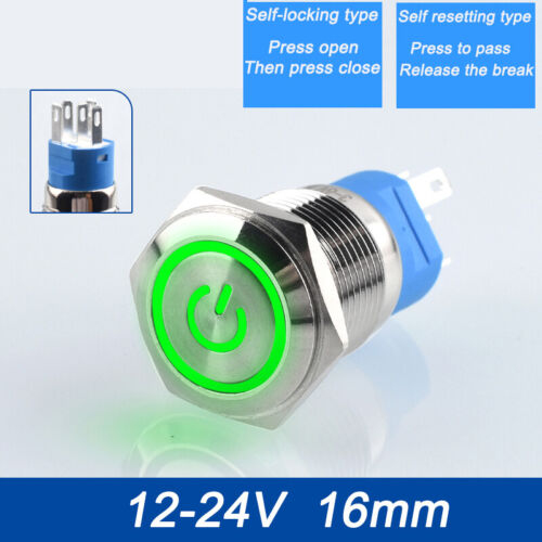 Interruptor de botón de encendido iluminado LED Ø 16mm SmartSwitch3-6V / 12-24V / 5A IP65 - Imagen 49 de 55