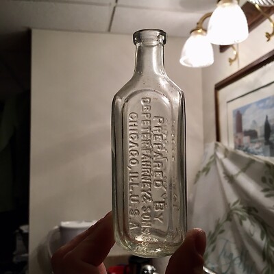 Patent Medicine Bottle Dr Peter Fahrney & Sons Chicago IL Forni Heil-Oel Ca 1920