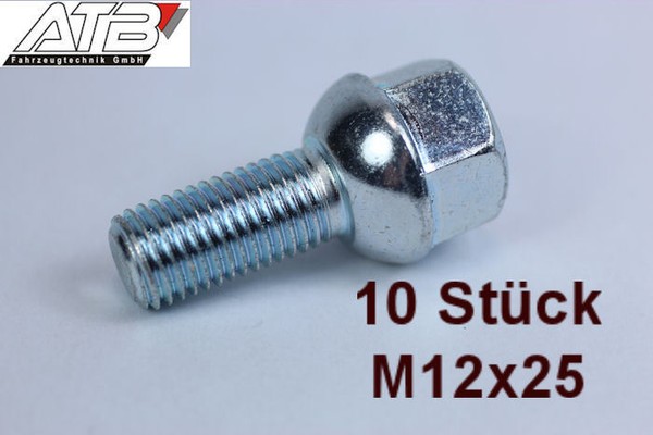 10 X Kugelbundschraube M12X1,5 FüR AnhäNger Knott Alko Bpw Nieper 44Mm Lang SW19-image