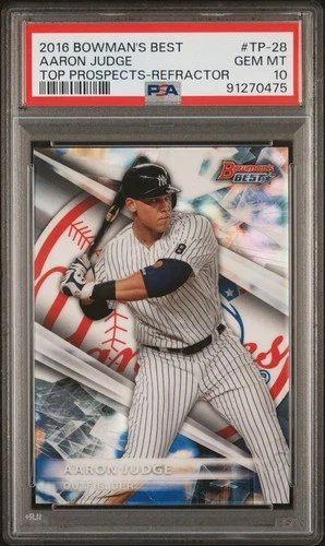 2016 Aaron Judge Bowman’s Best Top Prospects Refractor PSA 10 #TP-28