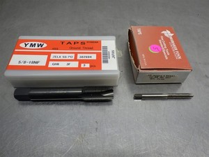 Lot of 9 NEW! Assorted HSS Taps-Various Styles & Sizes (As Shown)