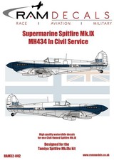 Ram Models RAMM32002 1:32 Spitfire Mk.IX MH434 Civil Scheme