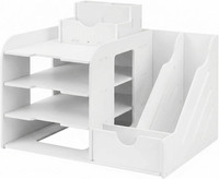 Qwork® Schreibtisch Organizer, Briefablage Organizer, Dokumentenablage A4, FüR Z