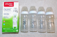 Playtex Nurser System 4 Bottles  100 Bottle Liners Sealed Box - 8-10oz.