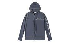Jackson Long Sleeve Hoodie Rash Guard, Gray, Medium