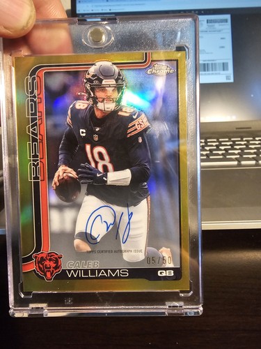 2025 Topps Chrome Caleb Williams Chrome Autographs (RAW)