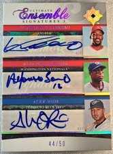 Vladimir Guerrero Alfonso Soriano Alex Rios 2006 Upper Deck Triple Auto /50