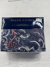 Ralph Lauren Mirabelle Indigo Blue Paisley Full Queen Duvet Cover - 92 x 96 in