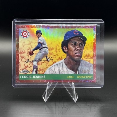 2025 Topps Chrome Platinum - Fergie Jenkins 75 Toile Rose Gold
