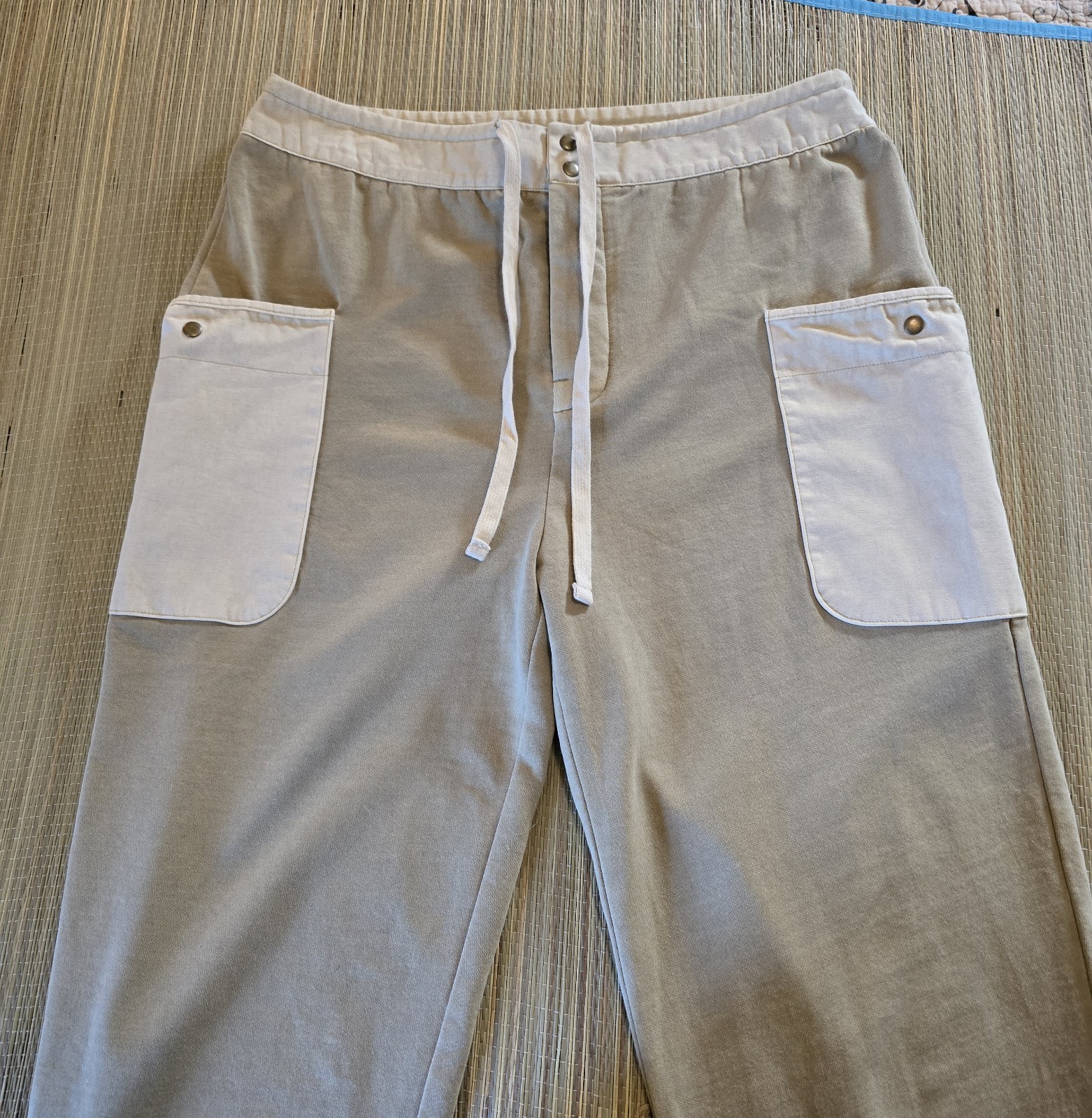 Universal Thread Button Fly Knit Cargo Pants Sage… - image 3