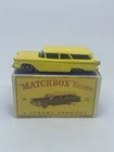 Matchbox Lesney 31 Ford Station Wagon In Rare Yellow Silver Wheels  Repro Box
