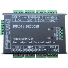 High Power 24 Channel RGB 3A/CH Controller Led Decoder Dimmer 500Hz Flicker F...
