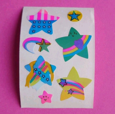 Stickeralbum Sticker Vintage 90er Jahre bsb Glanz Pearly MOP Sterne
