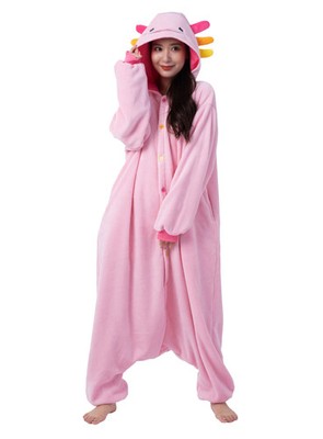 Axolotl Kigurumi - Das Original aus Japan: kuscheliger Onesie von Sazac