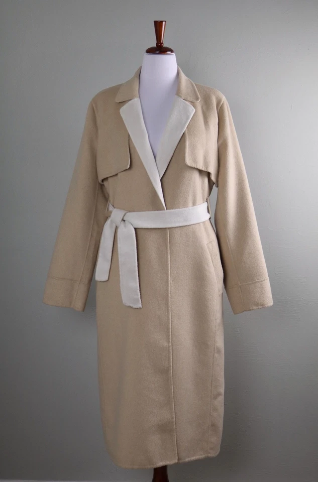 J.CREW NWT $398 Harriet Trench Coat Jacket Top in Double-Faced Wool Size Large - Image 3 of 4
