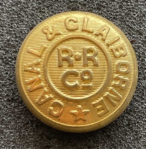 Canal & Claiborne RR Co. New Orleans Streetcar Button TM1894