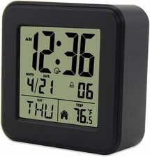 Small Digital Alarm Clock Battery Operated with Backlight for Bedroom Kids Room