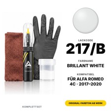 Lackstift Für Alfa Romeo 4C 217/B Brillant White Komplett KFZ Lack Ausbesserung