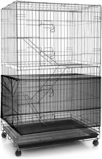Large Bird Cage Seed Catcher,Bird Cage Cover Net Skirt Guard,Adjustable Soft Air