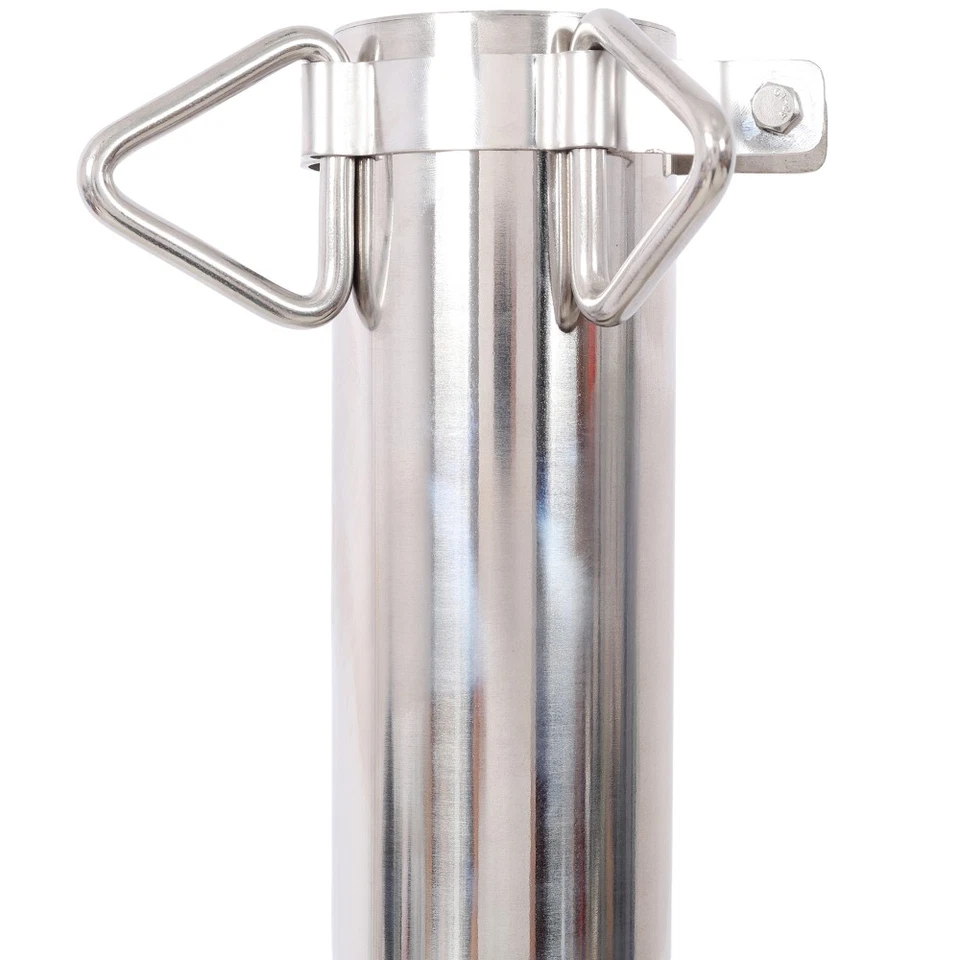 Poste de dossel resistente 8 pés 12 pés aço inoxidável com placa base - Imagem 3 de 4