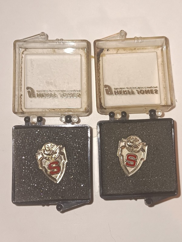 Two Vintage "S" Pins. Probably For Southport High School In Indianapolis