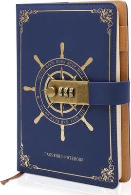 Tagebuch Mit Schloss, A5 PU Leder Notizbuch 200 Seiten 100 Blatt, Abschließbares